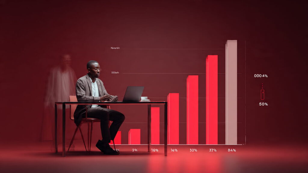 Nigeria website traffic vs SME conversion rate revenue gap chart