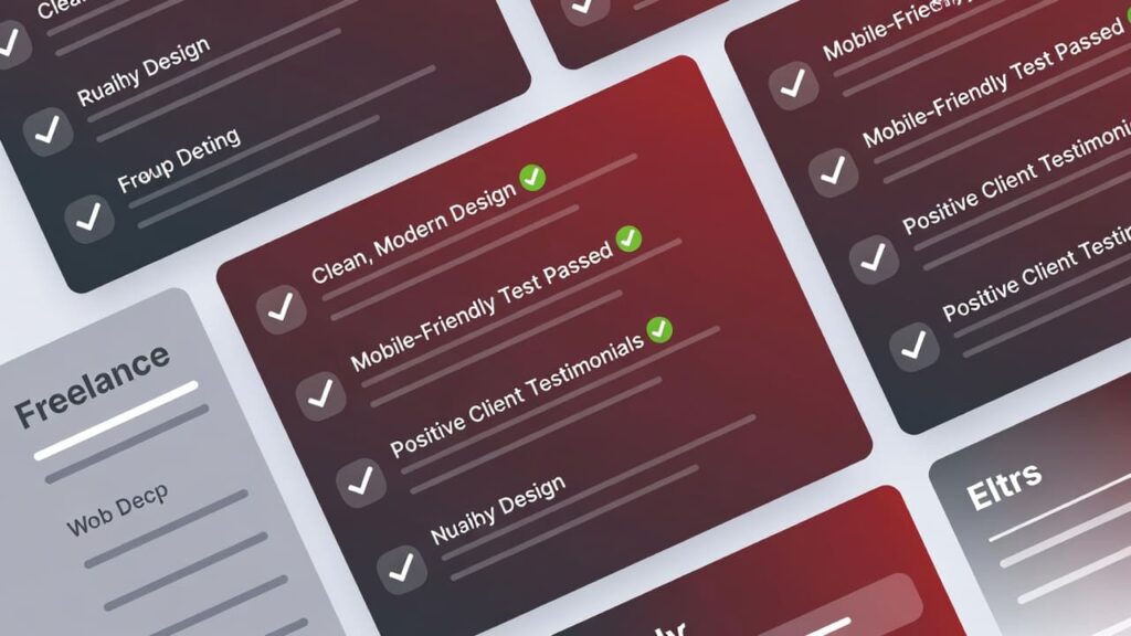 Quality freelance web designers Nigeria portfolio review checklist.