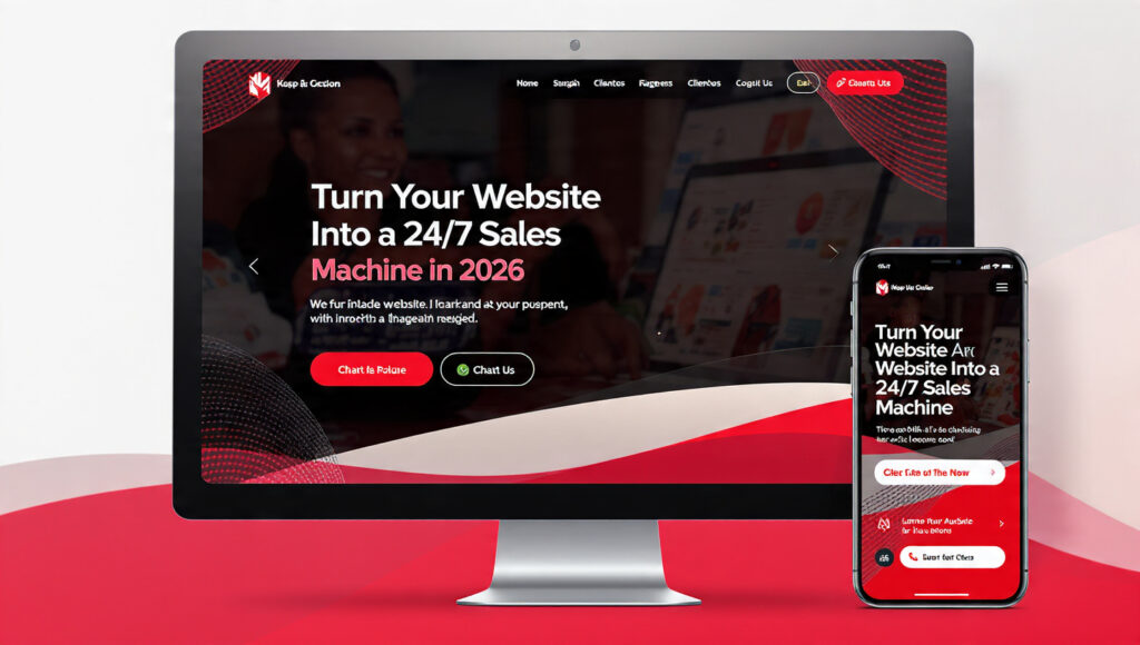 conversion website design Nigerian business 24/7 sales machine 2026