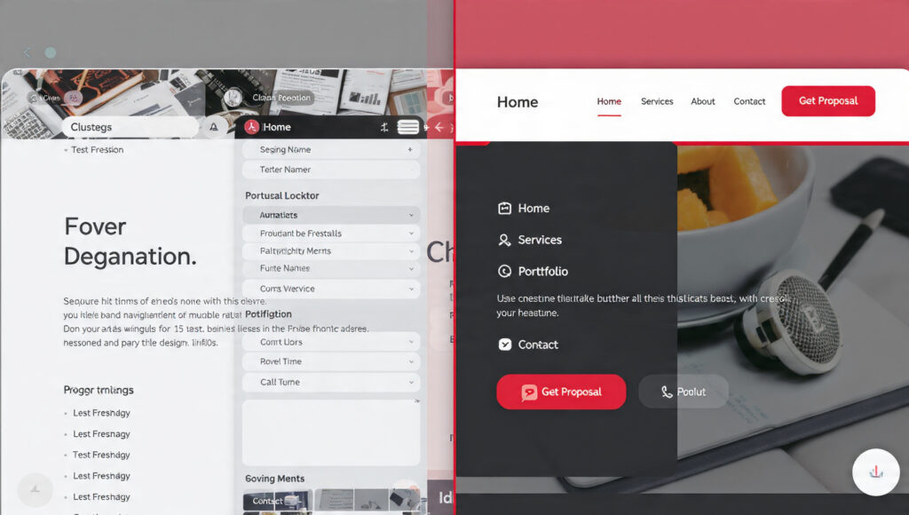 Nigerian business website navigation structure clear UX mobile menu design 2026