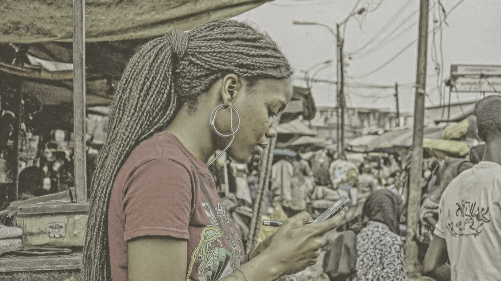 mobile leads site Nigeria user on smartphone accessing business website