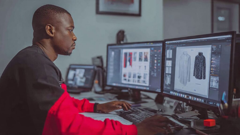 Sizzle Digital web design agency team working on Nigerian small business website project