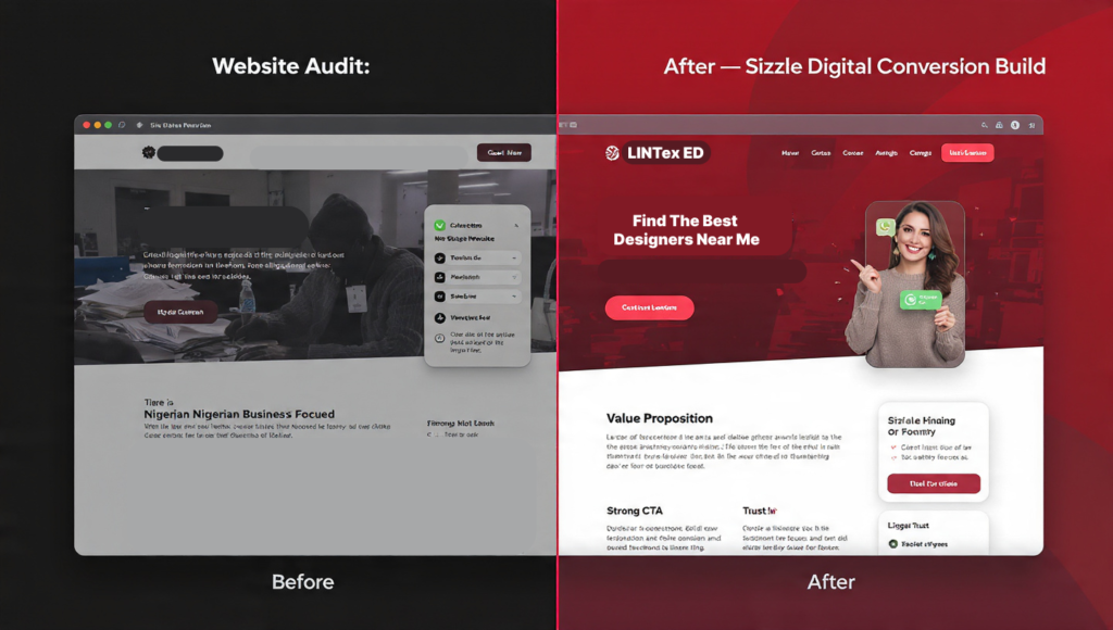 Digital website audit Nigerian business design mistakes conversion 2026